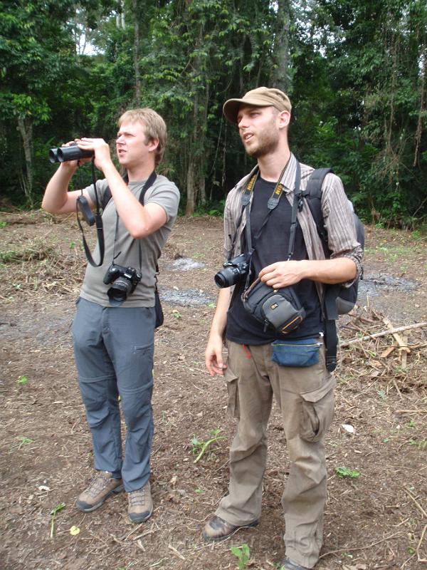 10 Serge with Wannes- a researcher from the Africa museum in Tervuren, exploring the Luki reserve.jpg